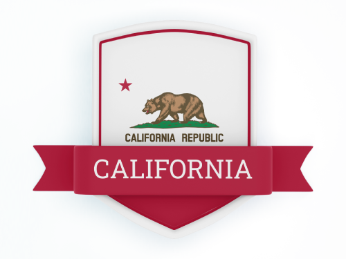 California State Flag in Shied