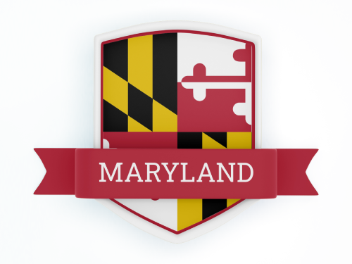 Maryland State Flag in Shied