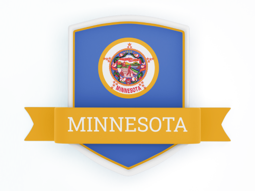 Minnesota State Flag in Shied
