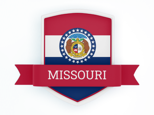 Missouri State Flag in Shied