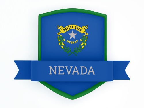 Nevada State Flag in Shied