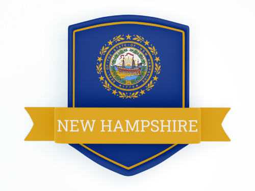New Hampshire State Flag in Shied