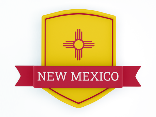 New Mexico State Flag in Shied
