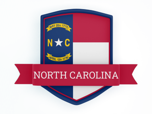 North Carolina State Flag in Shied