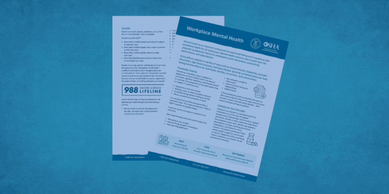 New OSHA Resource on Workplace Mental Health