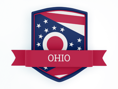 Ohio State Flag in Shied