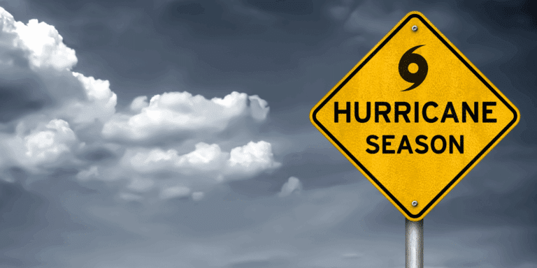 Sign saying hurricane season