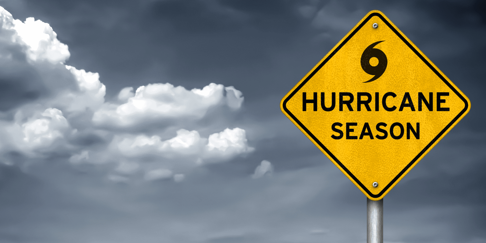Sign saying hurricane season